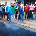 Ángel Marcano y Yulisbeth García «La «Tata» asfaltan a Upata